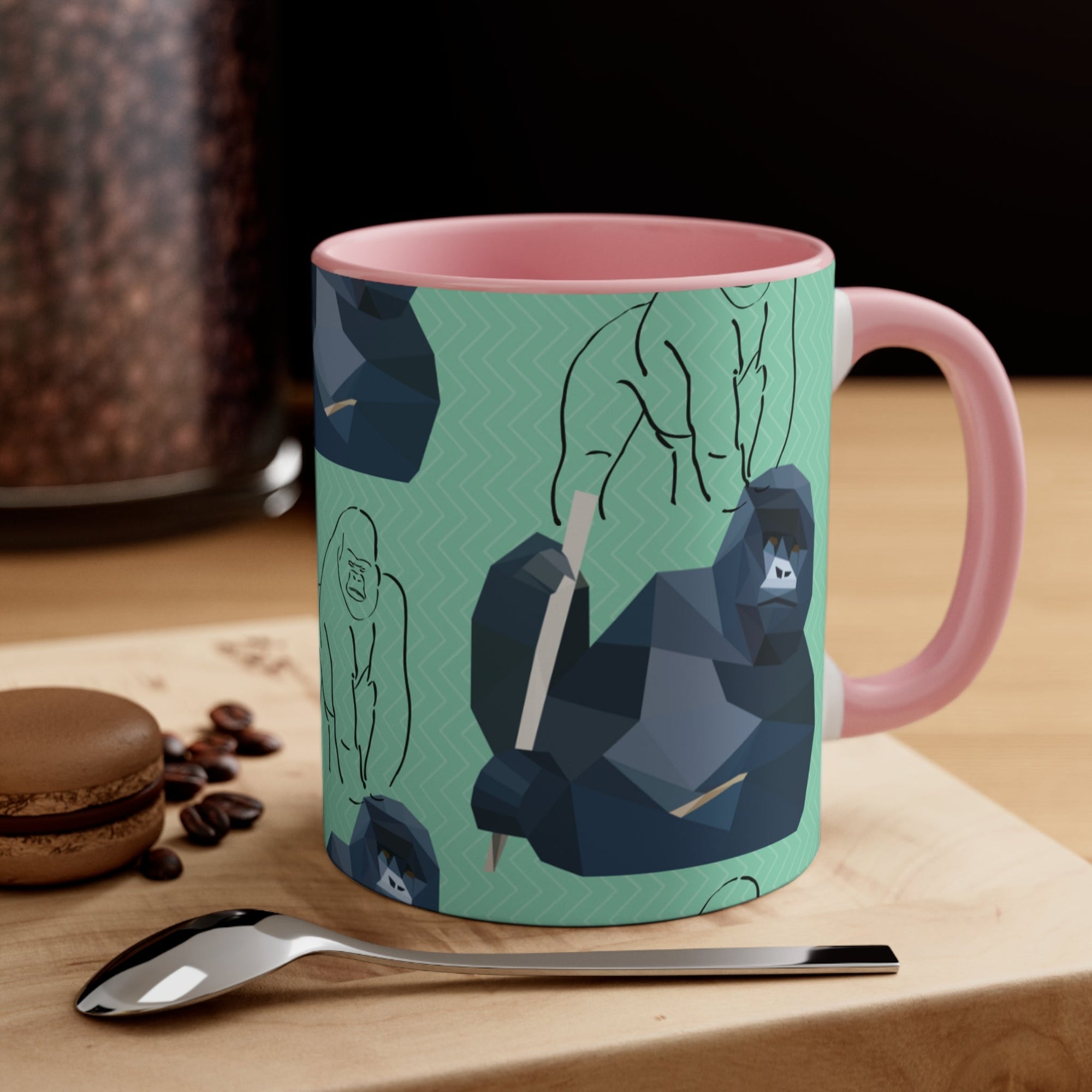 Accent Coffee Mug, 11oz - Iconic Gorilla - Primation