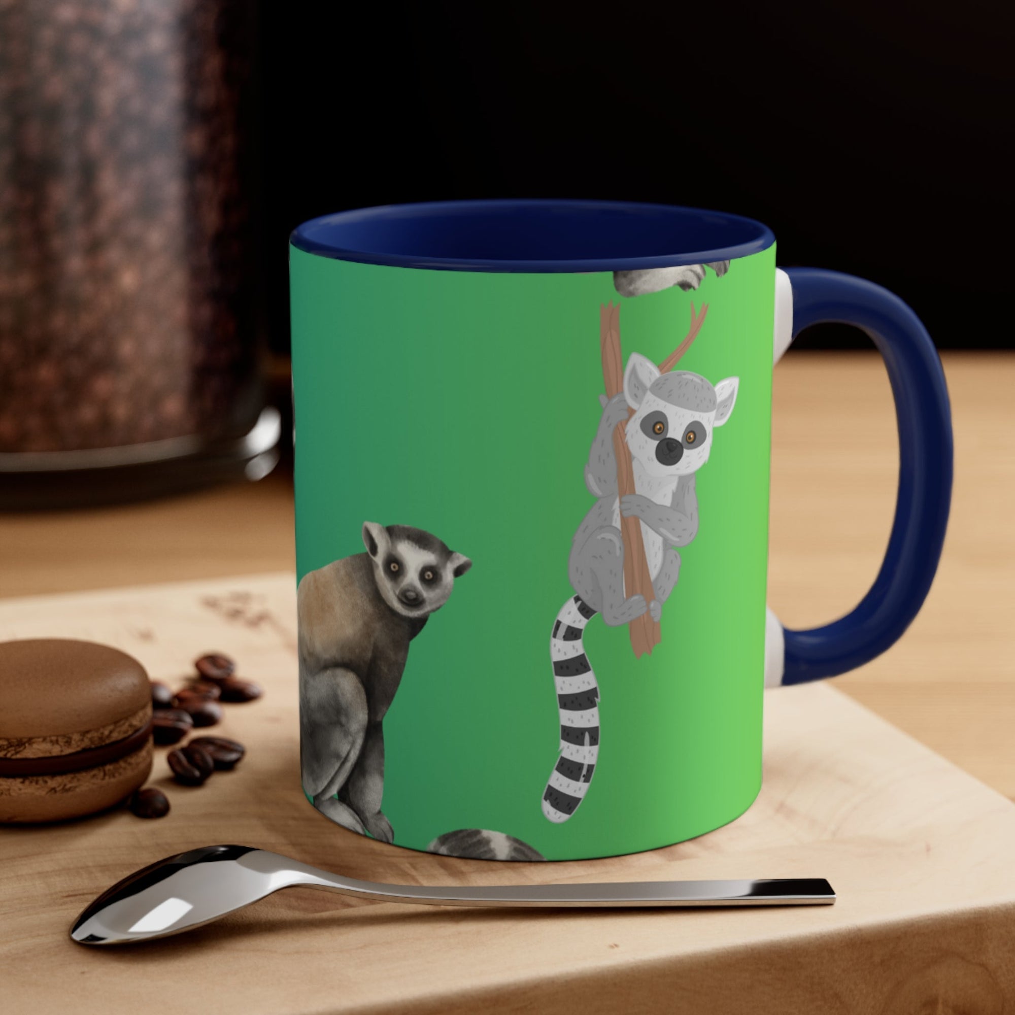 Accent Coffee Mug, 11oz - Iconic Indri Lemur - Primation