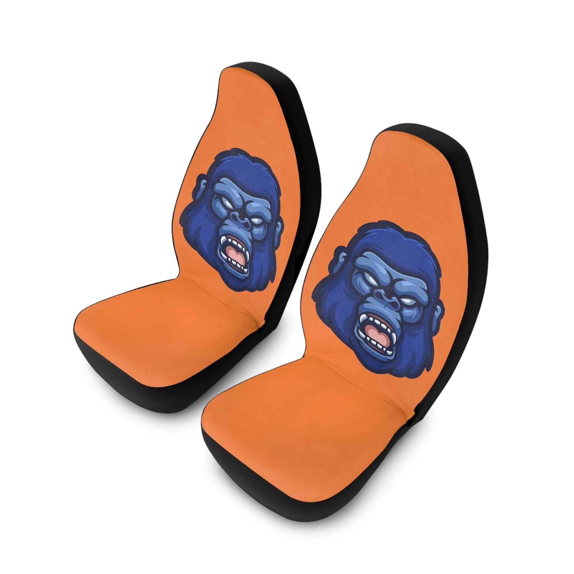 Gorilla Polyester Car Seat Covers. Orange front. - Primation