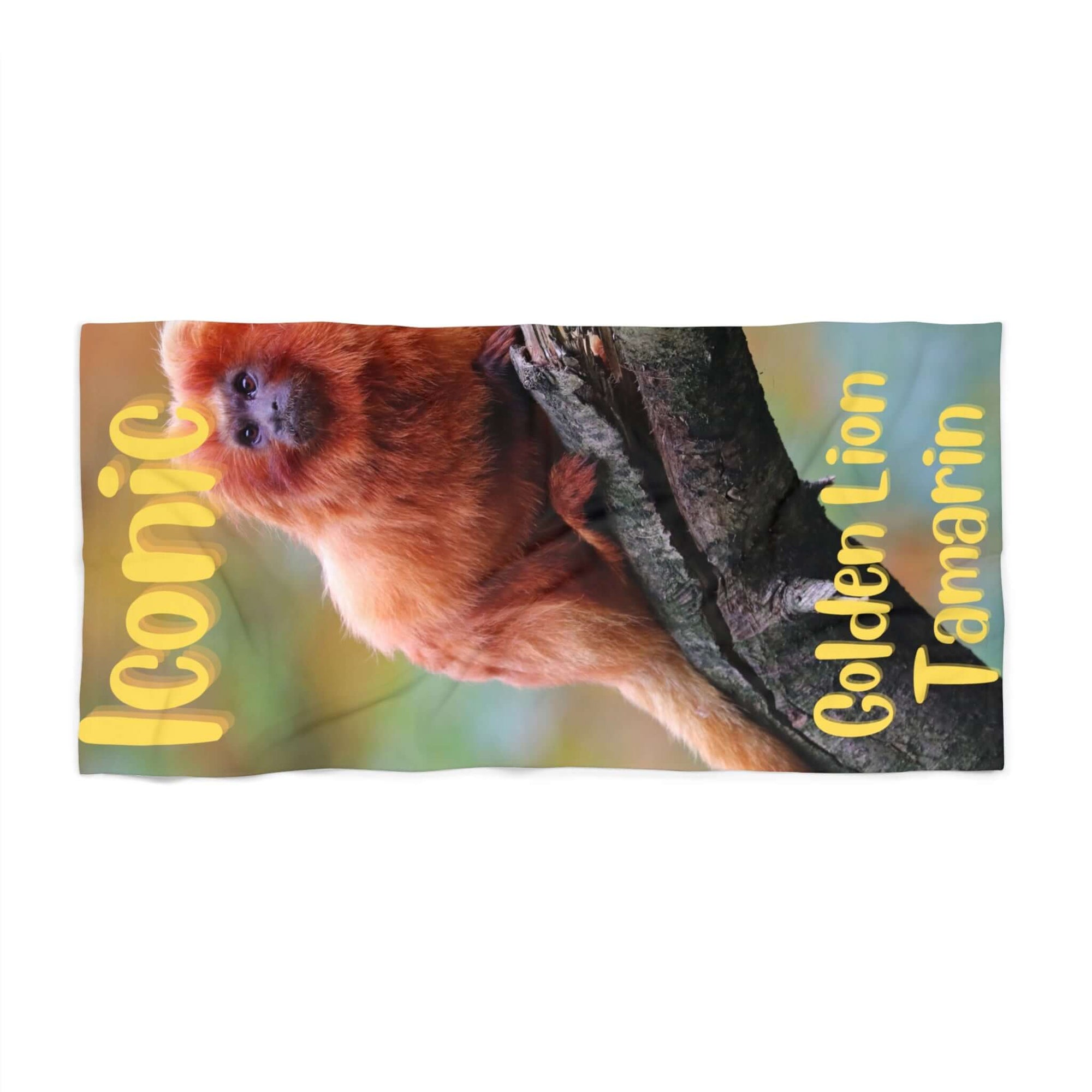 Iconic Golden Lion Tamarin Beach Towel - Primation