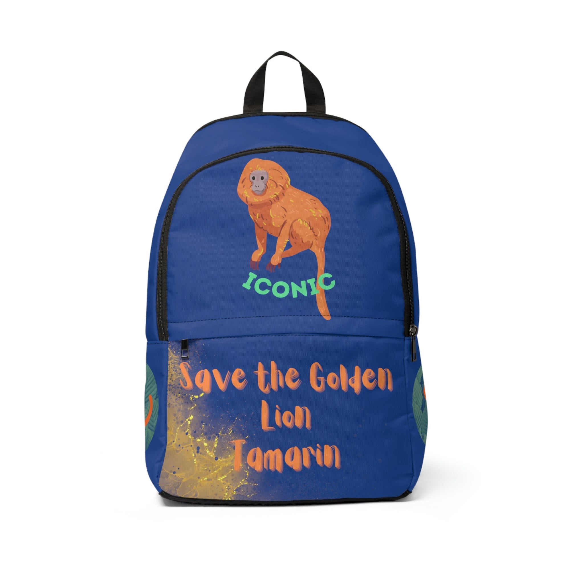 Iconic Golden Lion Tamarin Unisex Fabric Backpack - Primation