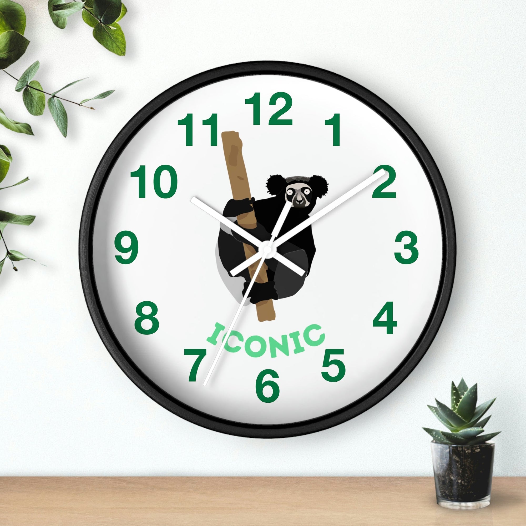 Wall Clock Indri Lemur - Primation