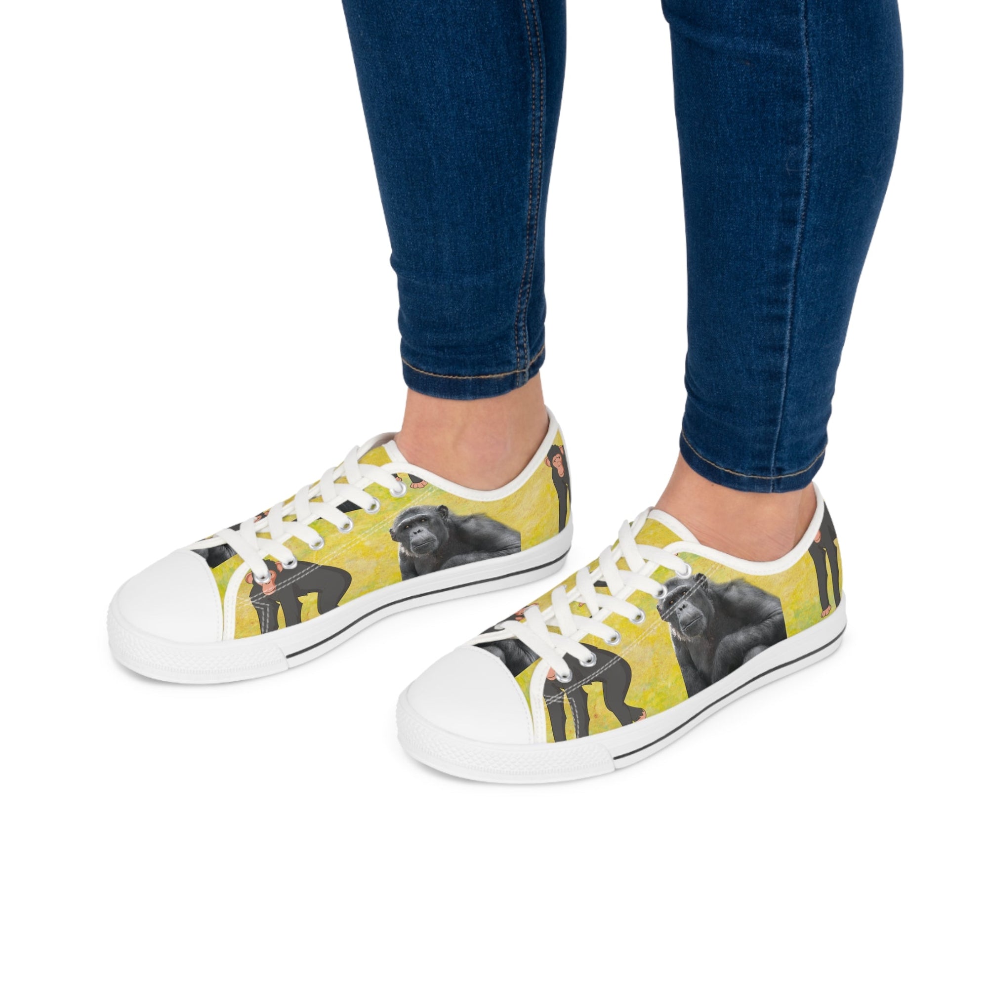 Women's Low Top Iconic Chimpanzee Sneakers - Primation