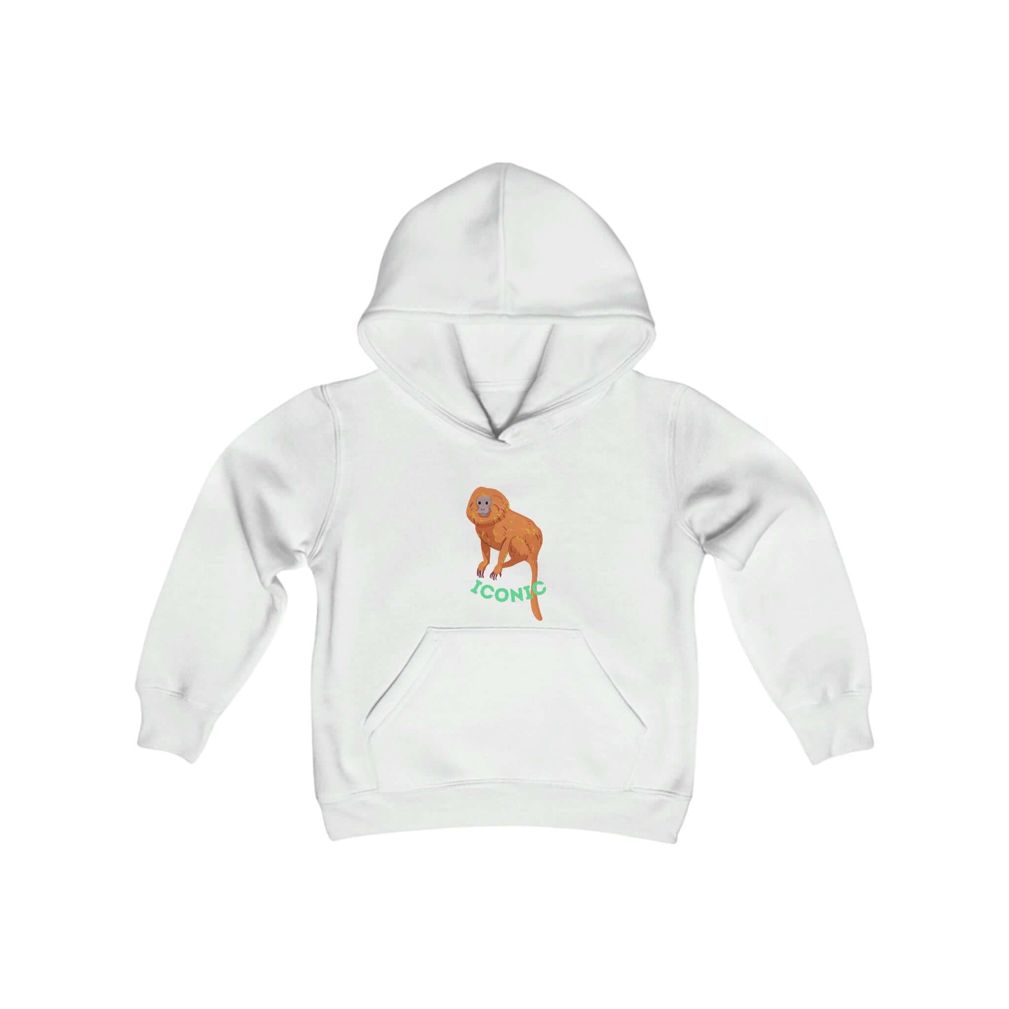 Youth Heavy Blend Hooded Sweatshirt - Iconic Golden Lion Tamarin - Primation