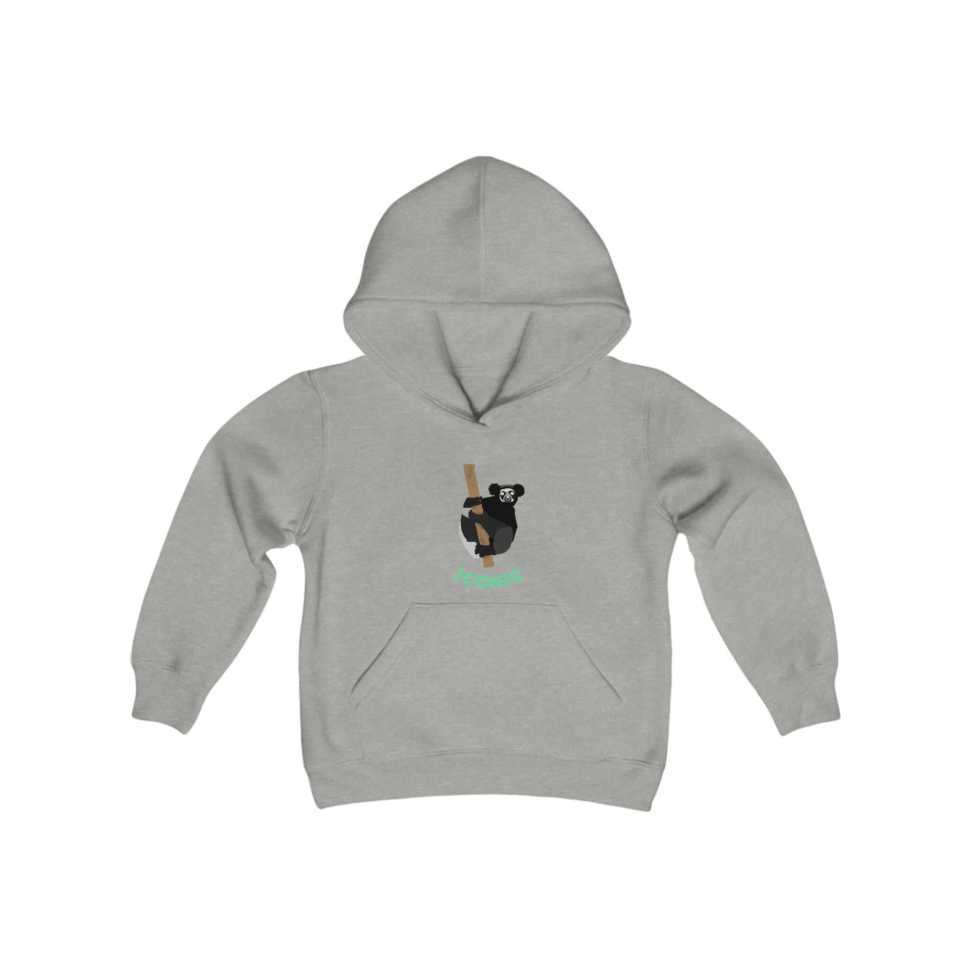 Youth Heavy Blend Hooded Sweatshirt - Iconic Indri Lemur - Primation